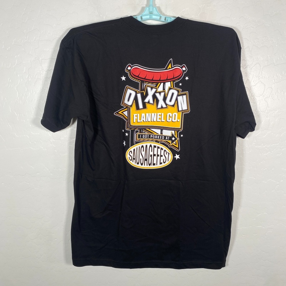 Dixxon Flannel‎ Co Shirt Mens XL Black Sausagefest Event Graphic Tee T-Shirt